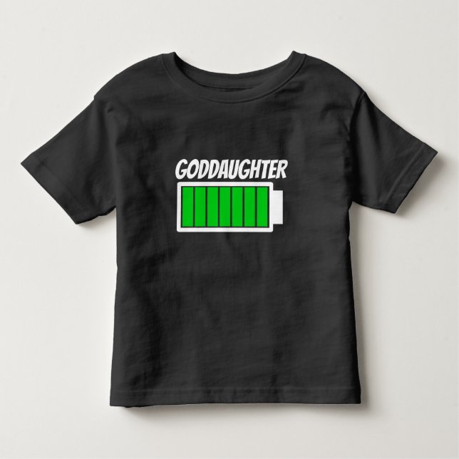 Camiseta Infantil Poderoso Humor Energético de Alta Bateria de Godch (Frente)
