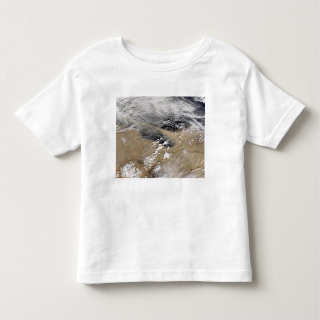 Camiseta Infantil Poeira sopra ao largo da costa da Líbia (Frente)