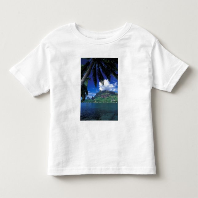 Camiseta Infantil Polinésia Francesa, Moorea. Cooks Bay.Verde (Frente)