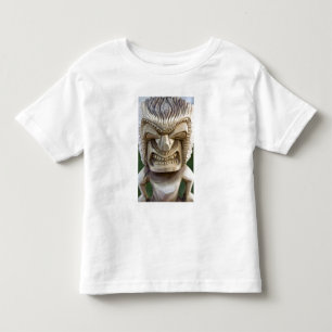 Camiseta Infantil Polinésia, Reino de Tonga. Close-up de tiki