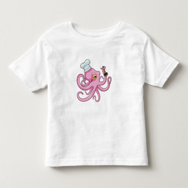 Camiseta Infantil Polvo cozido com colher de madeira (Frente)