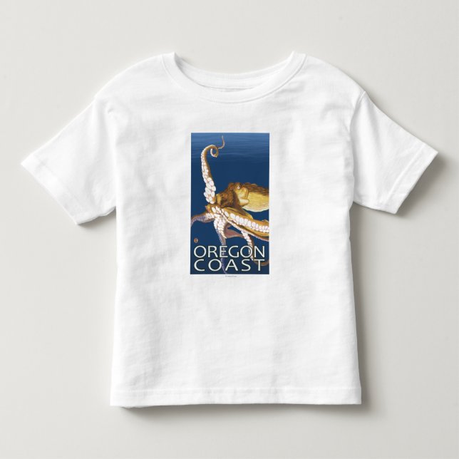 Camiseta Infantil Polvo da costa de Oregon (Frente)