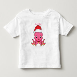 Camiseta Infantil Polvo feliz bonito vestindo o desenho de Natal