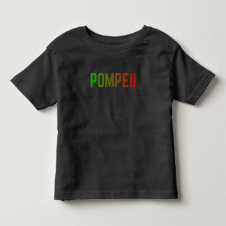 Camiseta Infantil Pompéia Itália Design Tipográfico Minimalista
