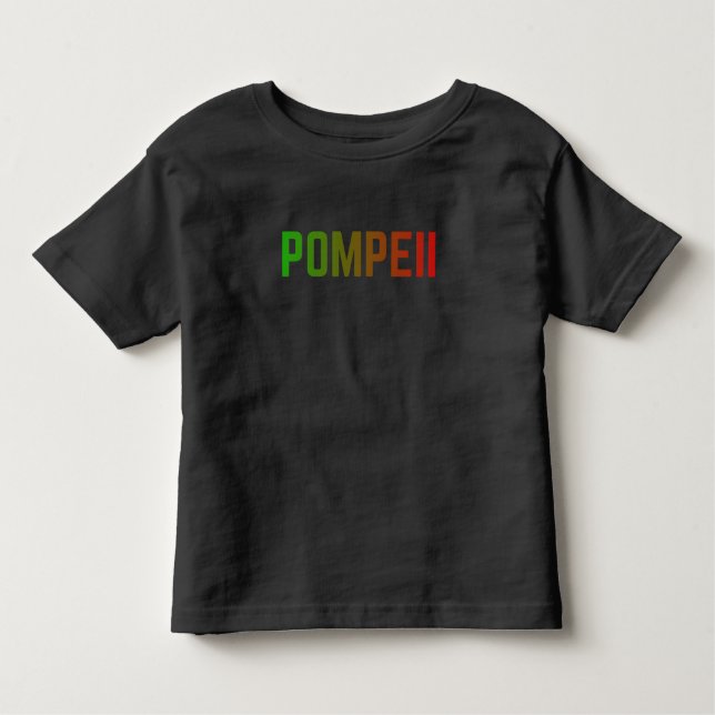 Camiseta Infantil Pompeii Italy Minimal Typographic Design (Frente)