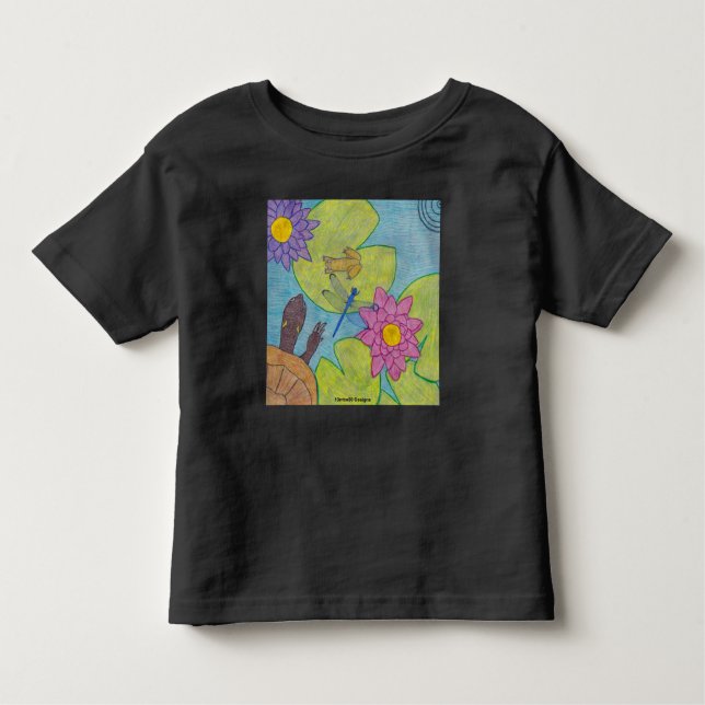 Camiseta Infantil Pond Scene (vivid) - Toddler T-Shirt (Frente)