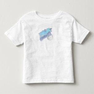 Camiseta Infantil Pônei azul pintado whimiscal bonito