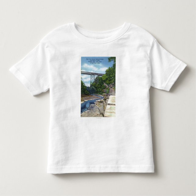 Camiseta Infantil Ponte central de NY RR, a escada de Jacob (Frente)