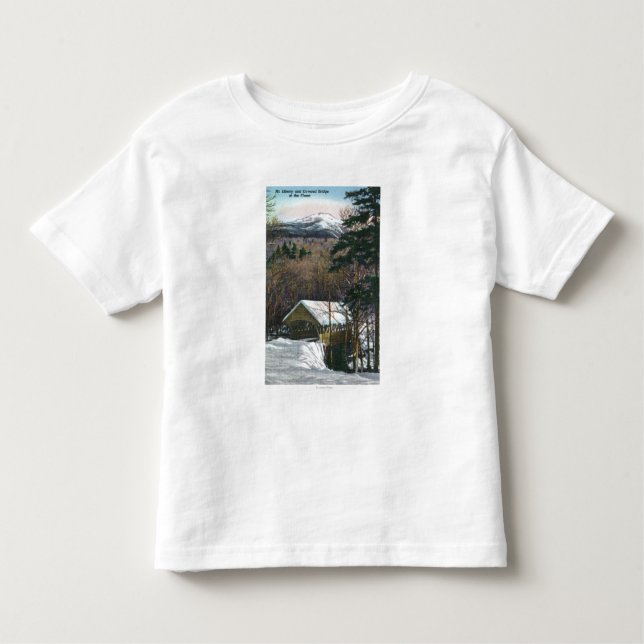 Camiseta Infantil Ponte coberta no canal no inverno (Frente)