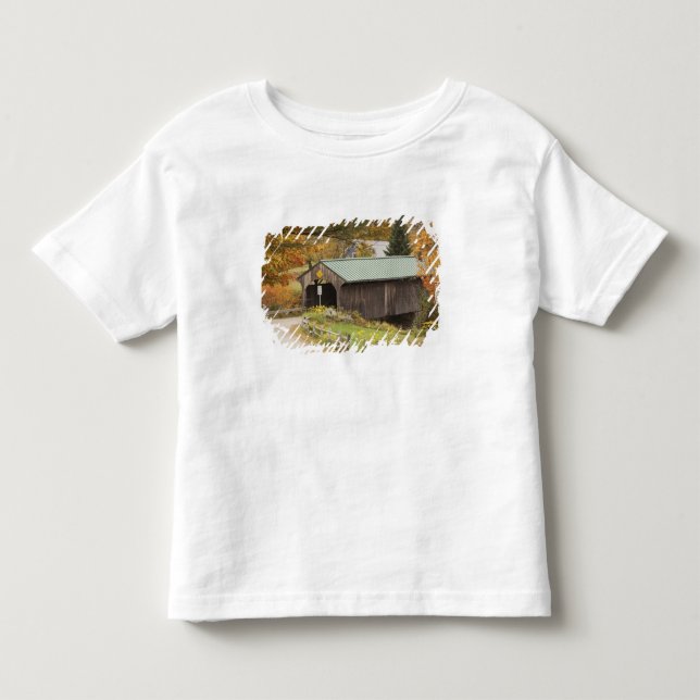 Camiseta Infantil Ponte coberta, Vermont, EUA (Frente)