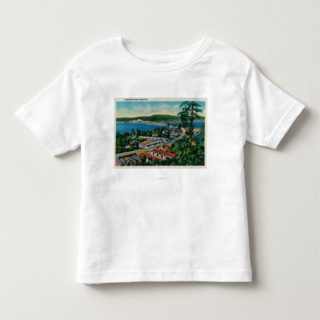 Camiseta Infantil Ponte da baía de Alsea em Waldport, Oregon (Frente)