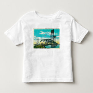 Camiseta Infantil Ponte da estrada nacional sobre o Rio Columbia