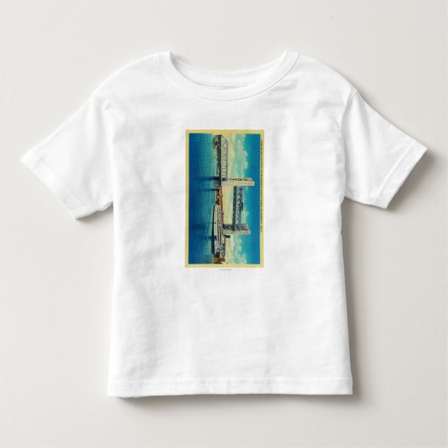 Camiseta Infantil Ponte da torre elevado para o Rio Sacramento (Frente)