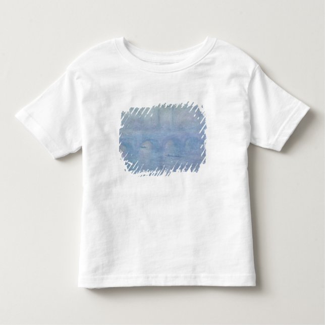 Camiseta Infantil Ponte de Claude Monet | Waterloo: Efeito da névoa (Frente)