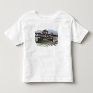 Camiseta Infantil Ponte em balanço perto do palácio Punakha Dzong
