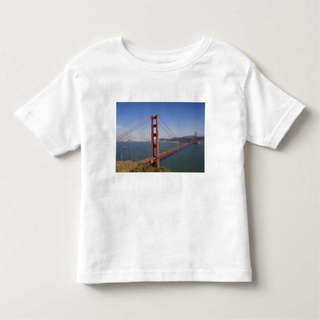 Camiseta Infantil Ponte Ouro Gate, São Francisco, Califórnia, 10 (Frente)