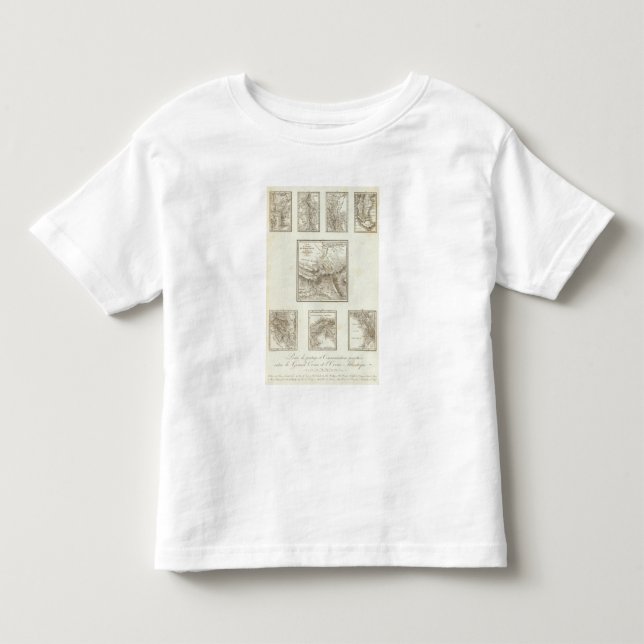 Camiseta Infantil Pontos da parte e comunicações projetadas (Frente)