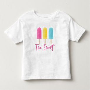 Camiseta Infantil Pop Arco-Íris Dois segundo aniversário de Verão Do