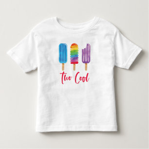 Camiseta Infantil Pop Arco-íris Dois segundos aniversários Legal de 