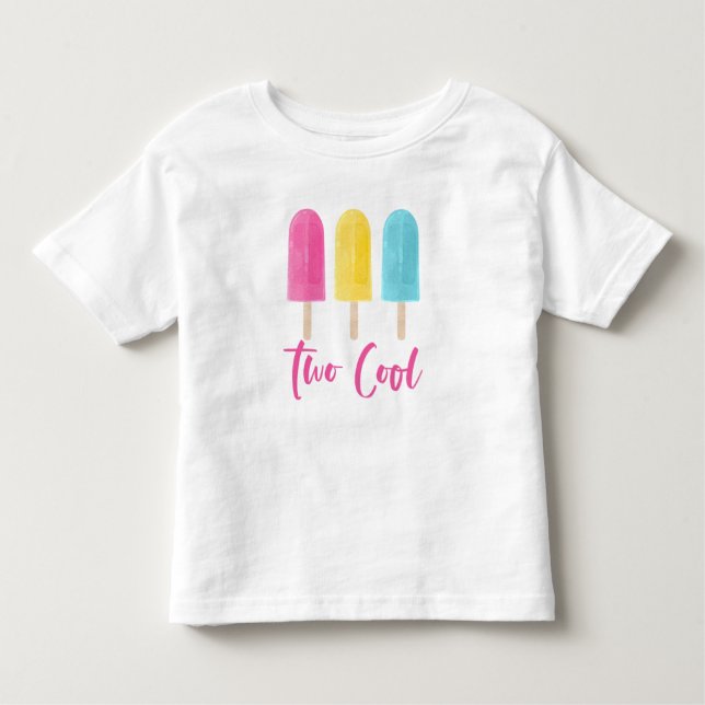 Camiseta Infantil Pop Arco-íris Dois segundos aniversários Legal de  (Frente)