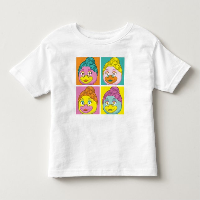 Camiseta Infantil Pop art da Senhora Birdy (Frente)