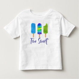 Camiseta Infantil Pop Dois segundo aniversário doce azul