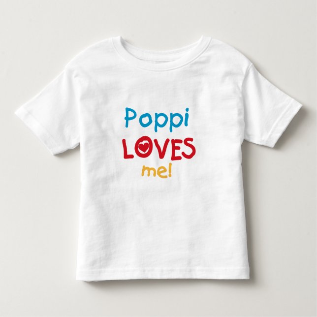 Camiseta Infantil Poppi me ama T-shirts e presentes (Frente)