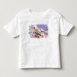 Camiseta Infantil Pôr do sol em Oil, Santorini 2