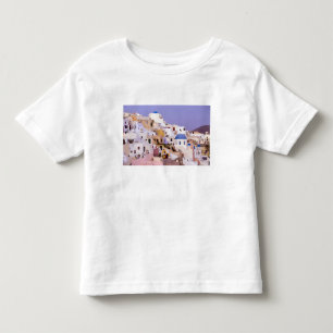 Camiseta Infantil Pôr do sol em Oil, Santorini 2