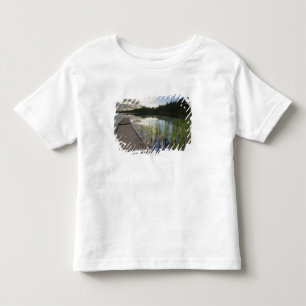 Camiseta Infantil Por do sol em um lago pequeno