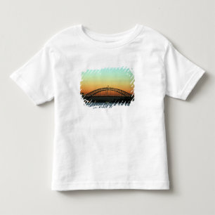Camiseta Infantil Pôr do sol sobre a Ponte da Baía de Sydney, Austrá