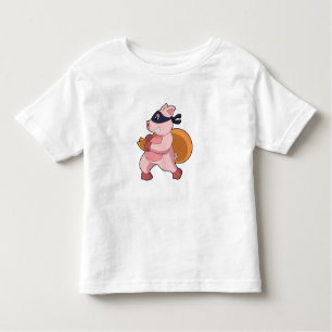 Camiseta Infantil Porco como Runner