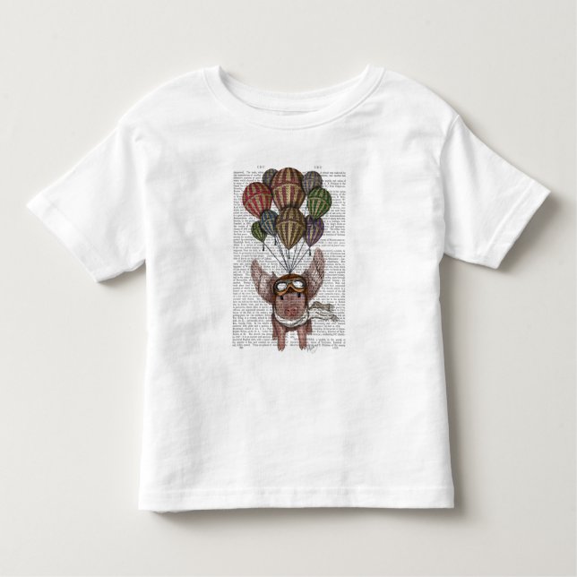 Camiseta Infantil Porco em chamas (Frente)