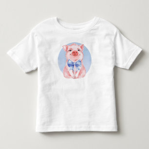 Camiseta Infantil Porco feliz
