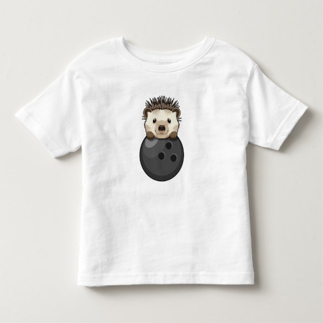 Camiseta Infantil Porco na Boliche com Bola de boliche (Frente)