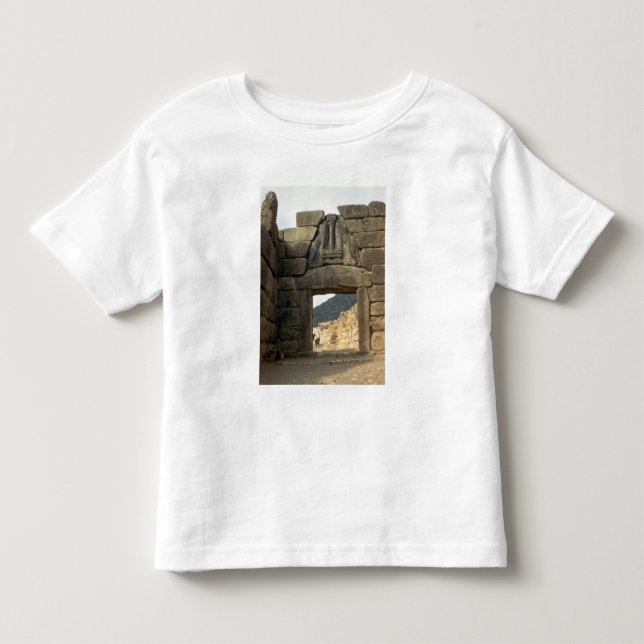 Camiseta Infantil Porta do leão sobre a entrada (Frente)