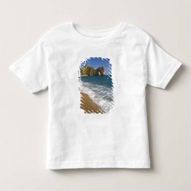 Camiseta Infantil Porta Durdle, Lulworth Cove, Costa Jurássica, 2 (Frente)