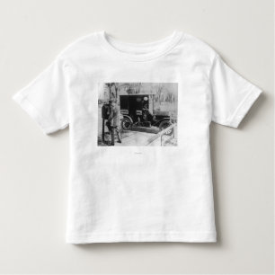 Camiseta Infantil Portador de correio com "o automóvel do correio