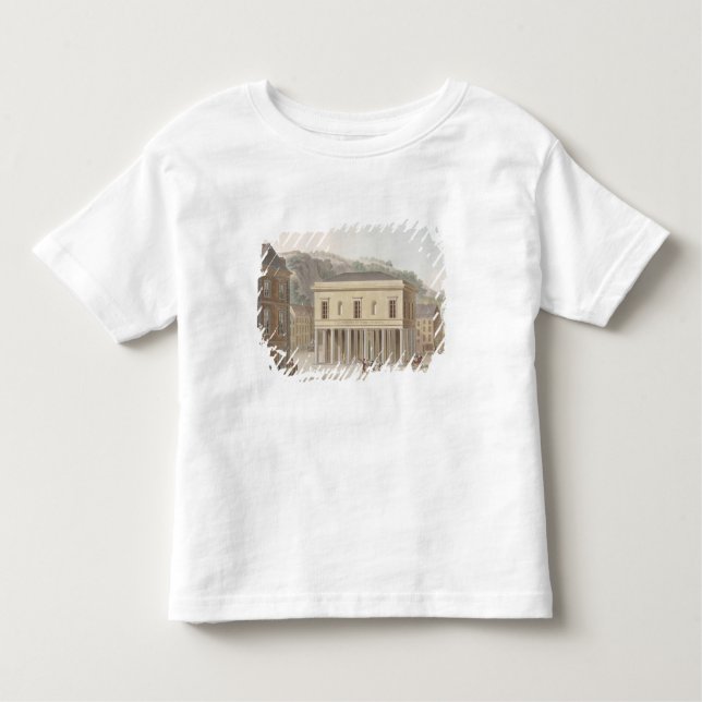 Camiseta Infantil Portico da fonte de Pouhon em termas, 'do Ch (Frente)