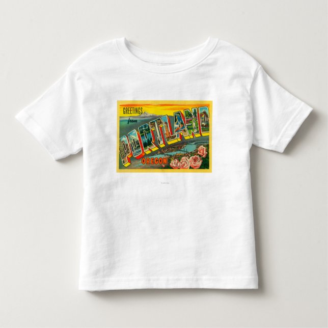 Camiseta Infantil Portland, cenas da letra de OregonLarge (Frente)