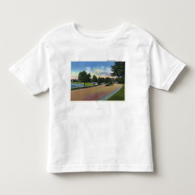 Camiseta Infantil Portland, MaineView do bulevar de Baxter (Frente)