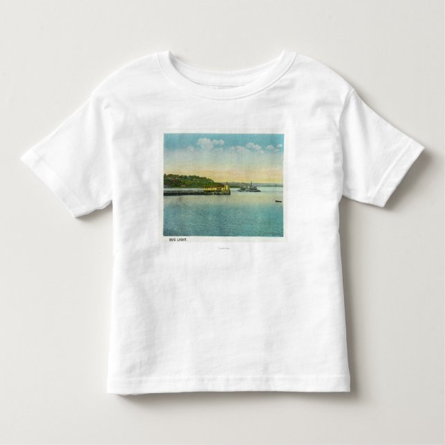 Camiseta Infantil Portland, MaineView do farol do inseto (Frente)