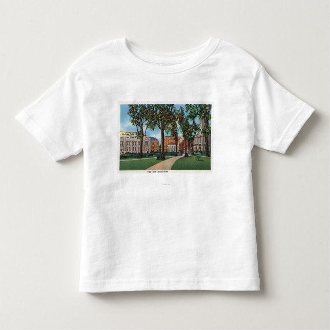 Camiseta Infantil Portland, opinião de MaineScenic de Lincoln Park (Frente)