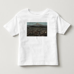 Camiseta Infantil Portland, Oregon - vista do centro com Mt