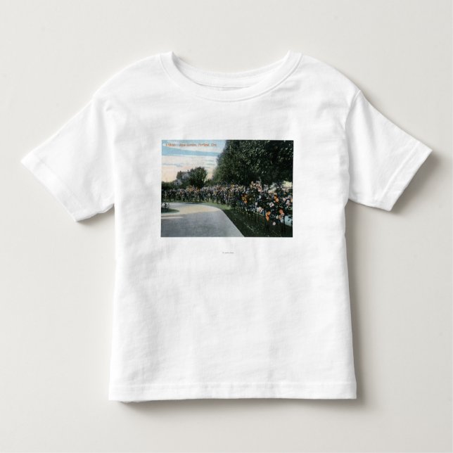 Camiseta Infantil Portland, OregonView de um jardim de rosas (Frente)