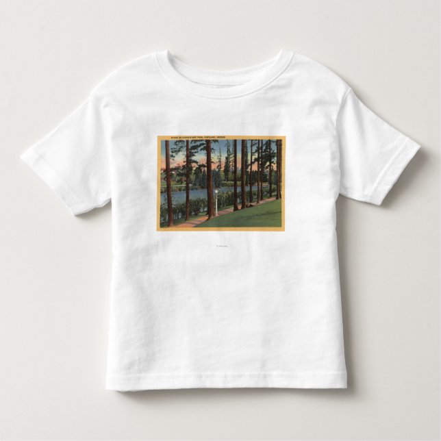 Camiseta Infantil Portland, ORScene no parque de Laurelhurst (Frente)