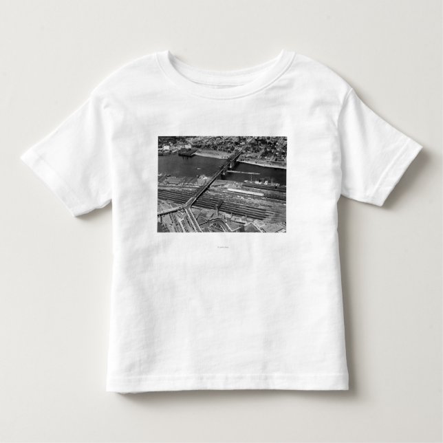 Camiseta Infantil Portland, OU ponte e depósito de Broadway (Frente)