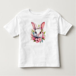 Camiseta Infantil Portraítico de coelhinho de Páscoa bonito, com T-s