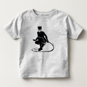 Camiseta Infantil Pose de Pincel da Mulher-Gato