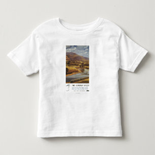 Camiseta Infantil Poster britânico das estradas de ferro da cena do